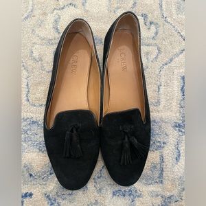J. Crew Black Suede Loafers size 8
